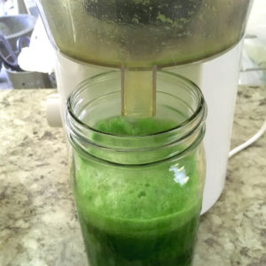 green juice in the making